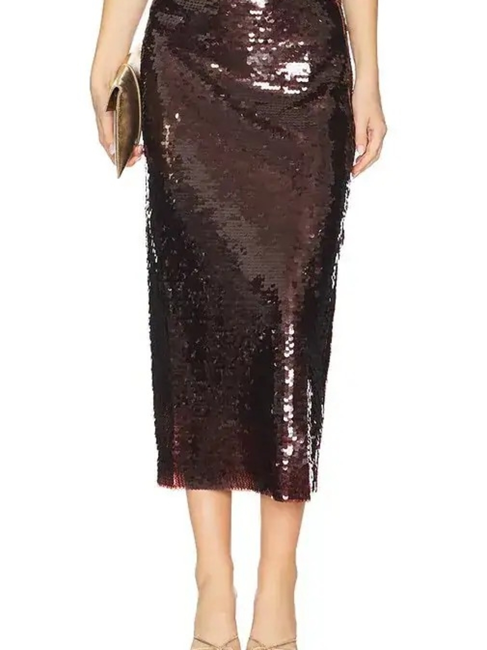 Astr The Label Brown Sequin Pencil Skirt - Picture 11 of 11